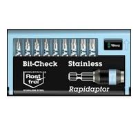 Assortiment d'embouts Bit-Check, acier inoxydable, 10 outils, PH/PZ/TORX® G