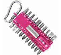 Assortiment d'embouts de vissage - Bosch - 2607002821 - 21 pièces - Mousqueton robuste - Cruciforme Rose G
