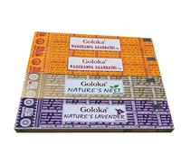Assortiment d'encens Goloka. 2 x Nag Champa - Nature's Meditation - Lavande - 4 boîtes x 15 g - (2 Nag Champa Nature's Nest Lavande)