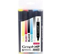 Assortiment Feutre à alcool Graph'it - Basic tones x 5 Multicolore G