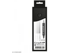 Assortiment Feutre à alcool Graph'it - Dégradé neutral greys - 3 marqueurs Gris