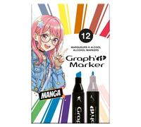 Assortiment Feutre à alcool Graph'it Manga colors x 12