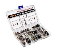 Assortiment Inserts Filetés Métriques pour Réparation | Comprend mandrins interchangeables, installation rapide, filetage profond, maintien ferme anti-glisse(50 pcs)