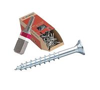 ASSY Lot de 250 vis à bois | CS en acier galvanisé | Filetage partiel 5 x 60 | Tête fraisée RW | 250 pièces avec embout