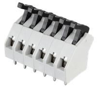 AST 045-06 - Borne à ressort à 6 broches, espacement 5 mm, 45°