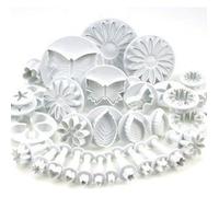 AST Ensemble de 33 ustensiles pour décoration de gâteau / emporte-pièces avec poussoirs/ feuilles et diverses formes