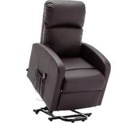 Astan Hogar Confort Lift Up Fauteuil Relax avec Manuel Inclinaison. Système Murale zéro, Rembourrage polyuréthane Pur 25kgs/M3, Chocolat, Compact