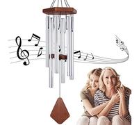 ASTARIN Carillon éolien commémoratif pour extérieur, 76,2 cm de Profondeur, Carillon de condoléances personnalisé avec 6 Tubes accordés, Carillon élégant pour Jardin, terrasse, Balcon et Maison,