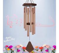 ASTARIN Carillon éolien commémoratif pour extérieur, Ton Profond, Carillon de condoléances personnalisé avec 6 Tubes accordés, Carillon élégant pour Jardin, terrasse, Balcon et Maison, doré