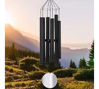ASTARIN Carillon éolien pour Jardin, 91,4 cm, Grand Carillon éolien pour l'extérieur, Relaxant, apaisant, Basses Basses, Carillon commémoratif de condoléances pour Maman et Papa, Noir