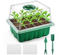 Astaron Lot de 20 Plateaux de démarrage pour semences, Kits de démarrage pour semis épais avec kit de démarrage pour Plantes à 240 cellules avec Mini Serre d'intérieur à dôme d'humidité