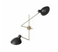 Astep VV Cinquanta Applique Murale Twin Laiton/Noir
