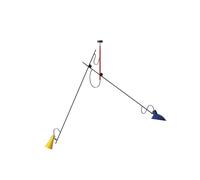 Astep VV Cinquanta Plafonnier Suspension Mondrian/Bleu/Jaune