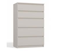 CDF Commode 5 Tiroirs Commode Chambre Cachemire Meuble Armoire de Rangement Spacieux pour Salon Bureau Spacieuse et Design Moderne Facile à Installer 40x70x109,5 cm Meuble à Vêtements