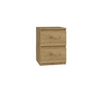 ASTER - Table de chavet style scandinave- 30x30x40 cm - Chevet 2 tiroirs - Meuble de chambre