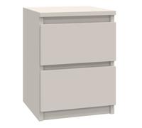 ASTER - Table de chavet style scandinave beige - 30x30x40 cm - Chevet 2 tiroirs - Meuble de chambre