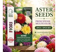 Asters "Principesse" - Graines de fleurs - Paquet de 5 - Mélange multicolore - Pour pots, balcons et jardins