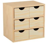 Astigarraga Bloc de rangement 6 tiroirs - Naturel