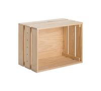 Calicosy Caisse de rangement empilable Home Box pin massif H28 x L51,2 x P38,4 cm Multicolore