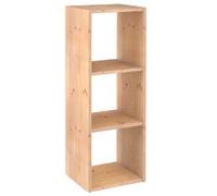 Astigarraga Étagère colonne 3 cases - Bois clair