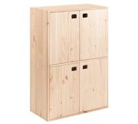 Astigarraga Kit Line Armoire de Rangement Dynamique 4 Portes et 4 étagères, Bois de pin - 105,4 x 70,8 x 33 cm
