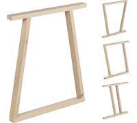 Astigarraga Pieds de table modulable Bok Modèle 1 – Pin massif 64x5,8x75 cm – Prêt à peindre