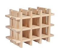 ASTIGARRAGA KIT LINE Porte-Bouteilles modulaire Rioja pour 9 Bouteilles, Bois Massif pin - 32,5 x 43 x 22 cm