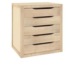 Astigarraga M129371 Chiffonnier en pin Massif Naturel 5 tiroirs