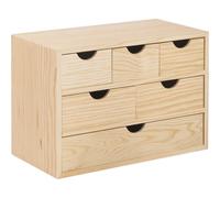 Astigarraga Mini Rangement Bloc Pin Brut 6 Tiroirs