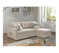 Astoria - canapé d'angle réversible - convertible avec coffre - style contemporain- 4 places - Beige