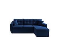 Astoria - canapé d'angle réversible - convertible avec coffre - style contemporain- 4 places - Bleu marine