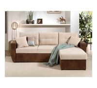 Astoria - canapé d'angle réversible - convertible avec coffre - velours et microfibre - 4