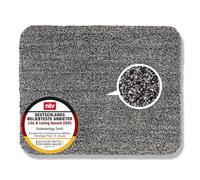 Astra Paillasson intérieur 60x75 cm - Tapis de propreté Anthracite 100% Coton - Tapis de Sol Lavable à 30°C - Tapis antidérapant Facile d'entretien