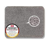 Astra Paillasson intérieur 60x75 cm - Tapis de propreté Gris 100% Coton - Tapis de Sol Lavable à 30°C - Tapis antidérapant Facile d'entretien