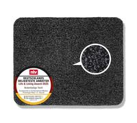 Astra Paillasson intérieur 60x75 cm - Tapis de propreté Noir 100% Coton - Tapis de Sol Lavable à 30°C - Tapis antidérapant Facile d'entretien
