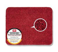 Astra Paillasson intérieur 60x75 cm - Tapis de propreté Rouge 100% Coton - Tapis de Sol Lavable à 30°C - Tapis antidérapant Facile d'entretien