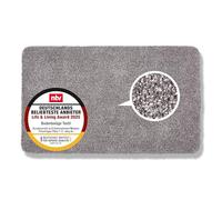 Astra Paillasson intérieur 90x150 cm - Tapis de propreté Gris 100% Coton - Tapis de Sol Lavable à 30°C - Tapis antidérapant Facile d'entretien