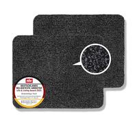 Astra Paillasson intérieur Lot de 2 60x75 cm - Tapis de propreté Noir 100% Coton - Tapis de Sol Lavable à 30°C - Tapis antidérapant Facile d'entretien