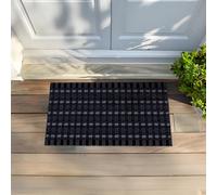 Astra Premium Tapis d'extérieur en polypropylène, Polypropylène, Noir/Anthracite, 40 x 60 cm
