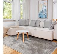 Astra Tapis de Haute qualité Salon, Chambre - Tapis Moelleux à Poils Courts Doux - Tissu Plat uni pour l'intérieur - Tapis Gris, 160 x 230 cm