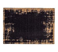 Astra Tapis d'entrée antidérapant intérieur 50x70 cm Bordure Unie Noire - Tapis Anti-salissures Absorbant - Lavable en Machine 30°C - Tapis de Porte Design