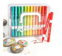 Astralong Feutre Acrylique, 36 Couleurs Stylos Marqueur Peinture Acrylique à Pointe Pinceau, Acrylic Paint Marker Set pour Peinture Sur Roche, CéRamique, Verre, Pierre, MéTal, Tissu