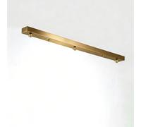 AstrizLamp Rosace Plafond Luminaire en Métal 3 Trous, Cache Fil Lustre Or Rosace Plafond Multiples Base Longue Bande-60cm Fixation Plafonnier Auvent, Suspension Luminaires avec Accessoires
