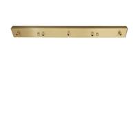 AstrizLamp Rosace Plafond Luminaire en Métal 3 Trous, Cache Fil Lustre Or Rosace Plafond Multiples Base Longue Bande-100cm Fixation Plafonnier Auvent, Suspension Luminaires avec Accessoires