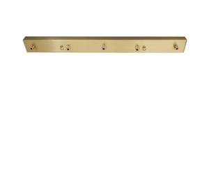 AstrizLamp Rosace Plafond Luminaire en Métal 3 Trous, Cache Fil Lustre Or Rosace Plafond Multiples Base Longue Bande-100cm Fixation Plafonnier Auvent, Suspension Luminaires avec Accessoires