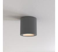 Astro Kos - Downlight rond monté en surface Gris structuré IP65, GU10