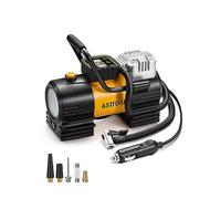 AstroAI Gonfleur Pneus Voiture 150 PSI, Compresseur à Air Portatif, Gonfleur Electrique, Pompe a Velo 12 V DC Arrêt Automatique Inflation Rapide avec Eclairage LED pour Voiture, Vélo, Moto, Ballon