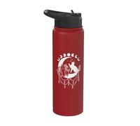 Astrologie, chat avec croissant de lune, attrape-rêves Stainless Steel Insulated Water Bottle