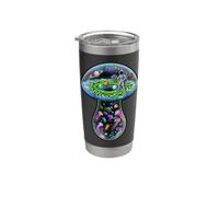 Astronaute Champignon Space Jellyfish Surreal Cosmic Graphic Gobelet isotherme en acier inoxydable double paroi