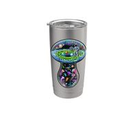 Astronaute Champignon Space Jellyfish Surreal Cosmic Graphic Gobelet isotherme en acier inoxydable double paroi